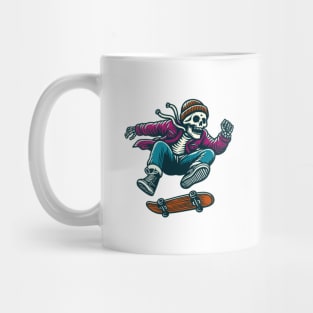 Skater Skeleton Mug